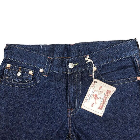 BRAND New Vintage True Religion Embroidered Jeans Size 36 BILLY Blue - Picture 11 of 13